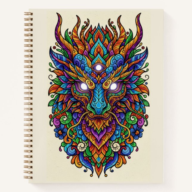 Mythic Prism Guardian Mask Zentangle Journal (Devant)