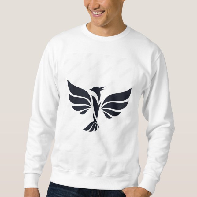 Mythique Phoenix Bird Rising Logo Sweatshirt noir (Devant)