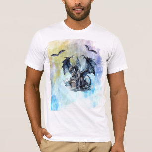 Mythique T-shirt Dragon Black Flying