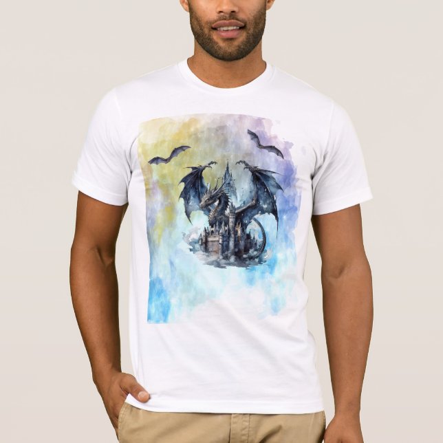 Mythique T-shirt Dragon Black Flying (Devant)
