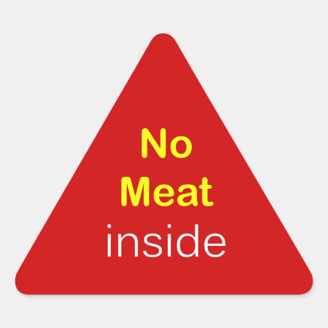 n57 - Étiquette alimentaire ~ AUCUNE VIANDE À L'IN (Devant)