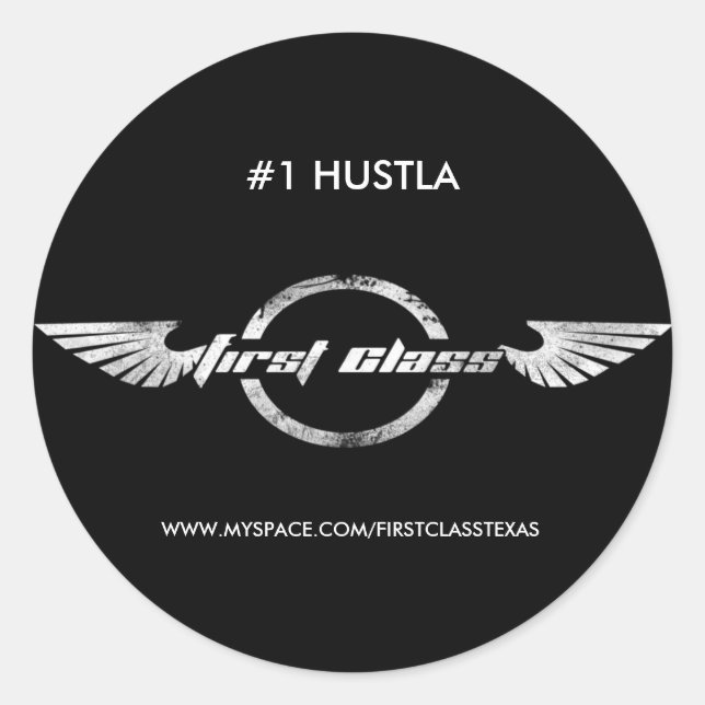 N° 1 : autocollant hustla (Devant)
