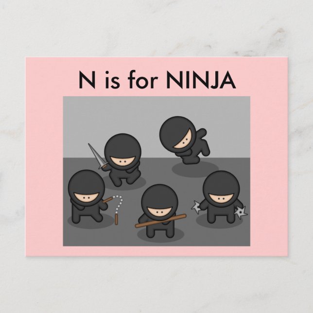 "N" est pour la carte mémoire flash Ninja Alphabet (Devant)