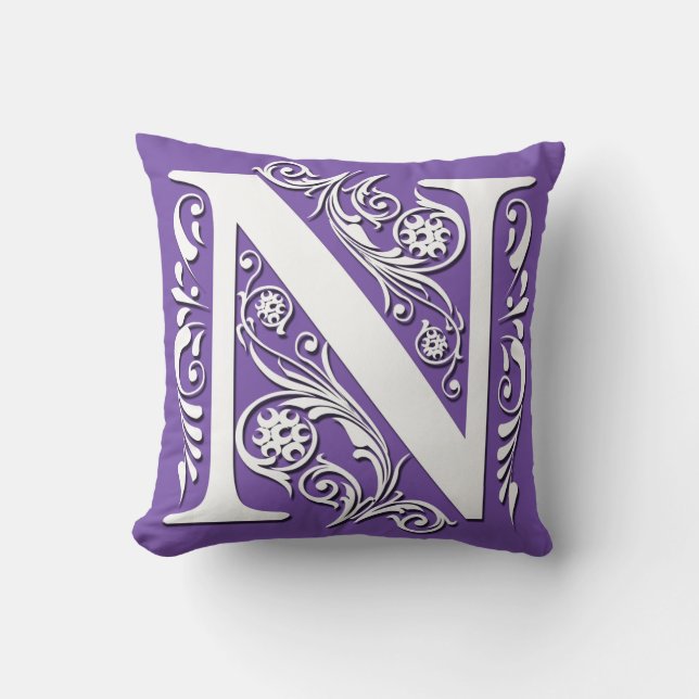 N Initiale Monogramme - Coussin (Recto)