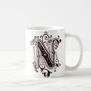 "N" ornemental vintage - Mug