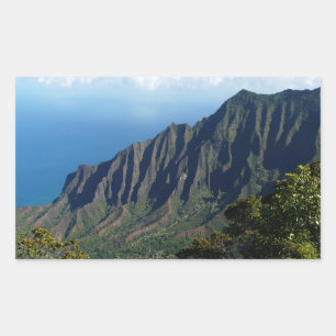 Na Pali Coast sur Kauai autocollant rectangulaire
