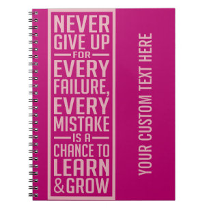 N'abandonnez jamais le carnet de motivation