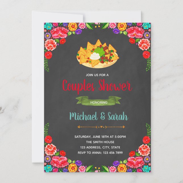 Nacho invitation de douche nuptiale moyenne (Devant)
