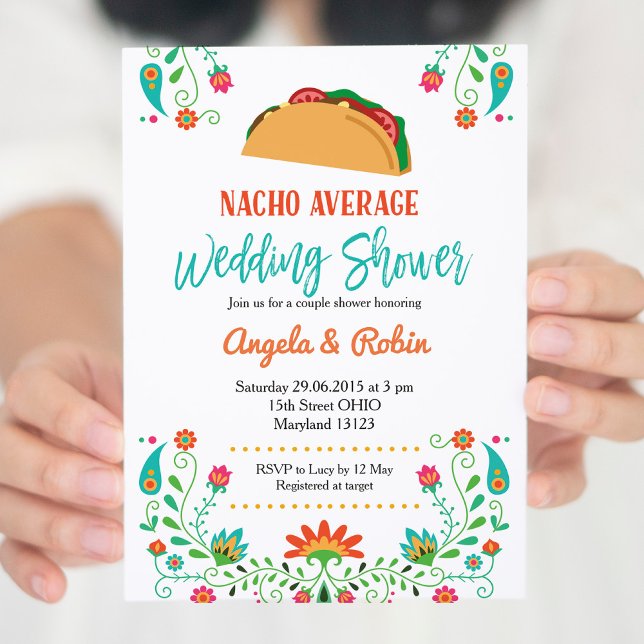 Nacho Invitation moyenne de douche nuptiale (Créateur téléchargé)