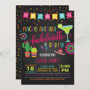 Nacho Moyenne Bachelorette Fête Invitation - BL