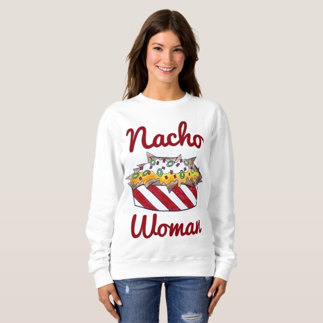 Nacho Pas Votre Femme Drôle Nachos Sweatshirt alim (Devant entier)