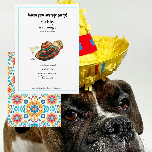 Nacho Votre Chien Moyen Sombrero Taco Invitation (Créateur téléchargé)