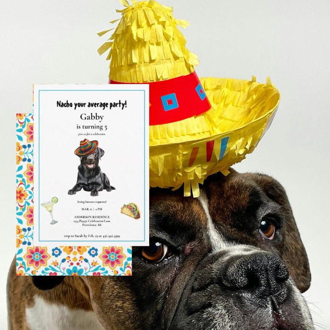 Nacho Votre Moyenne Chien Sombrero Invitation (Créateur téléchargé)