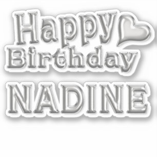 Nadine Happy Birthday Autocollants