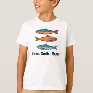 nage, souris, répète, T-Shirt Enfants Thon
