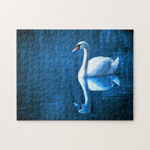 Nager dans le lac Jigsaw Puzzle Photo