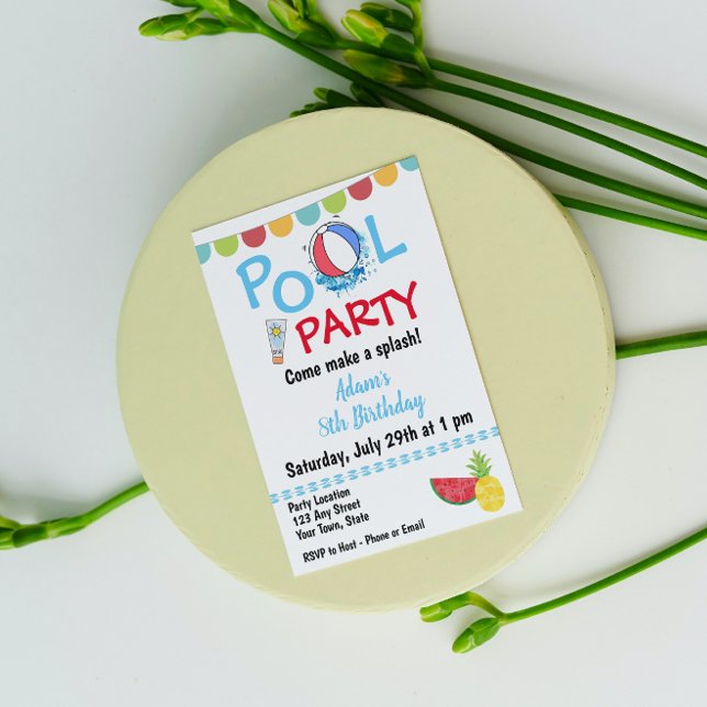 Nager Invitation Anniversaire (Créateur téléchargé)