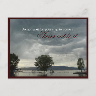 Nager Jusqu'À Elle Carte Postale Motivationnelle