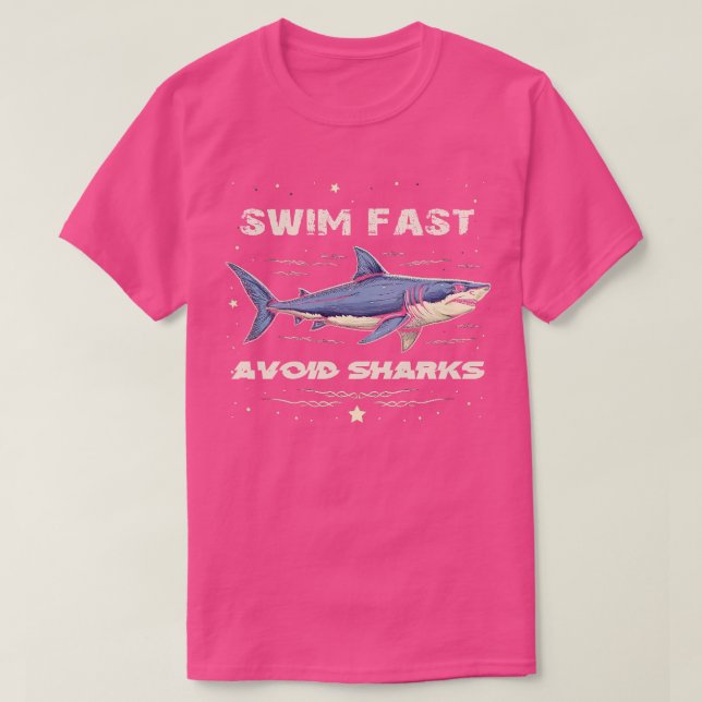 nager rapidement éviter requins TShirt (Design devant)