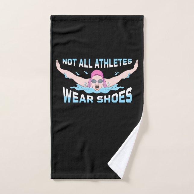 Nager Tous Les Athlètes Ne Portent Pas De Chaussur (Serviette à main)