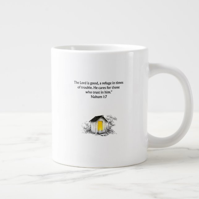 Nahum 1:7 Bible Verse Christian Mug (Droite)