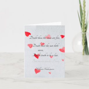 "N'aie jamais de doute sur mon amour," Carte de Sh