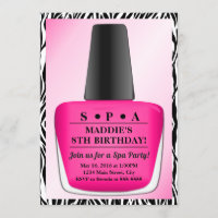 Nail Pologne Anniversaire Invitation Spa rose