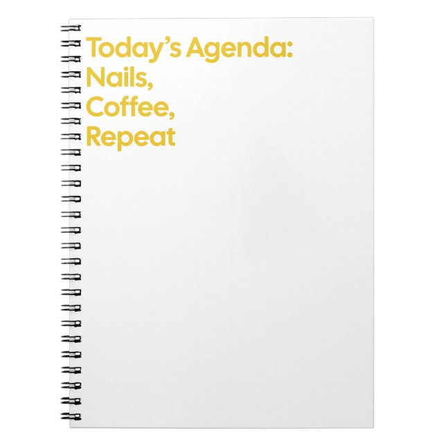 Nails Coffee Repeat Funny Citation Carnet (Devant)