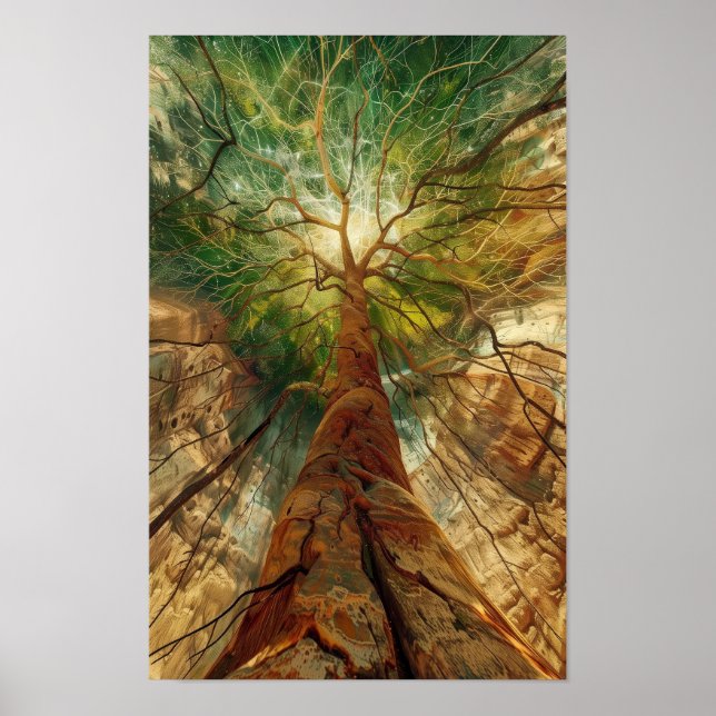 Naissance cosmique - Poster Coloré Energy Tree (Devant)