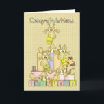 Naissance de félicitations de carte de voeux de<br><div class="desc">Naissance de félicitations de carte de voeux de triplets</div>