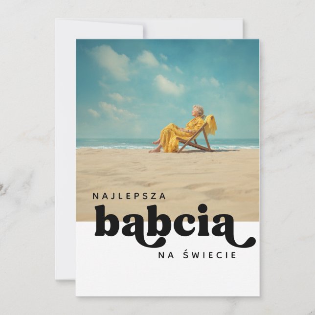 Najlepsza Babcia Na Świecie Carte photo personnali (Devant)