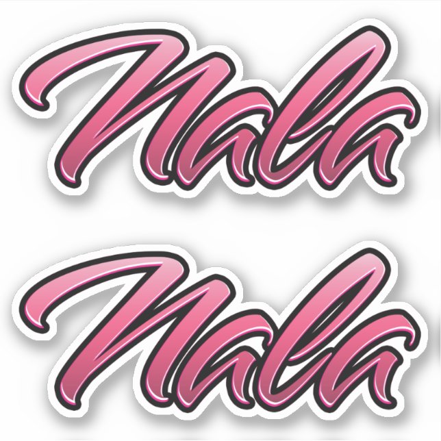 Nala autocollant rose pâle Sticker Stickerset (Devant)