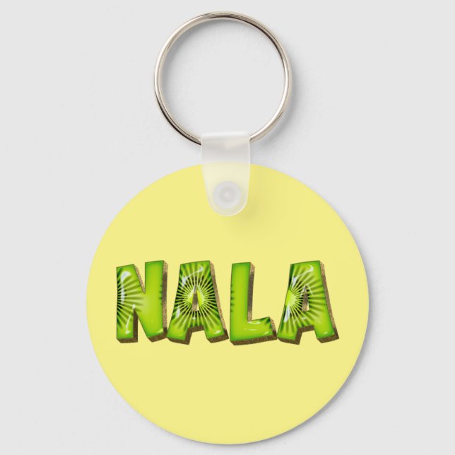 Nala Name Kiwi Design Porte-clés (Recto)