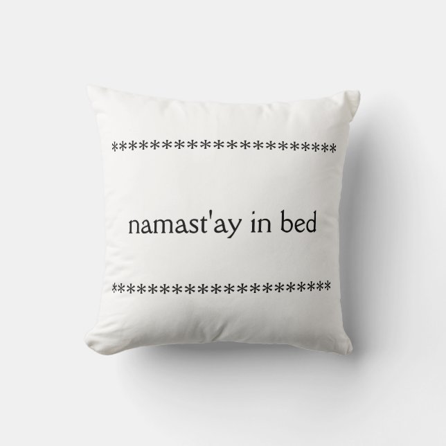 Namast'ay dans le coussin de lit (Recto)