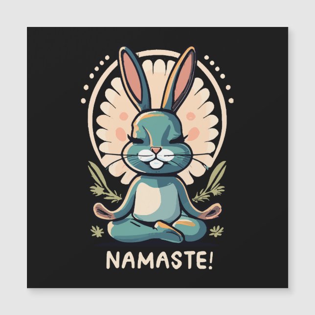 namaste bunny yoga méditation lapin (Devant)