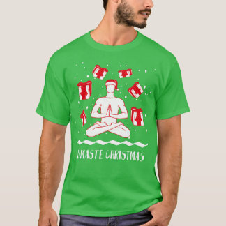 Namaste Christmas Funny Yoga Christmas Tshirt Hol