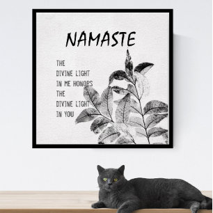Namaste citation affiche nature art imprimé