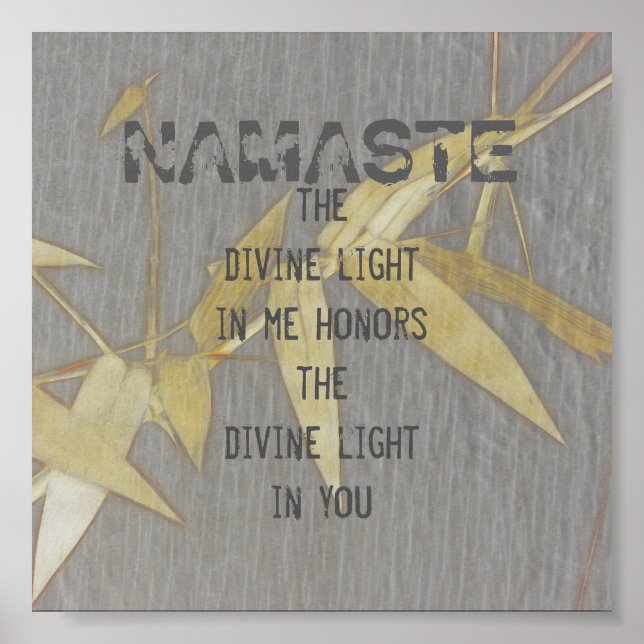 Namaste citation poster art nature (Devant)