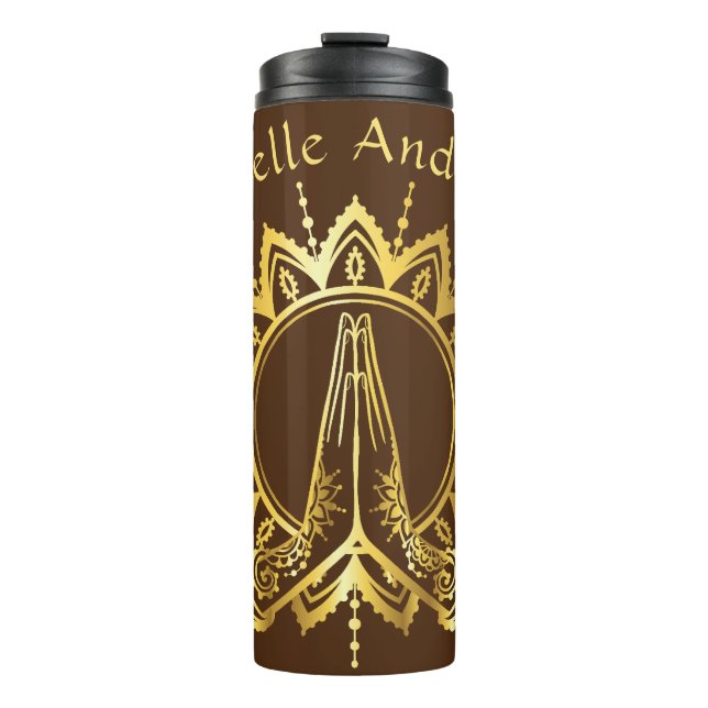 Namaste Hands Bouteille d'eau de voyage (Devant)