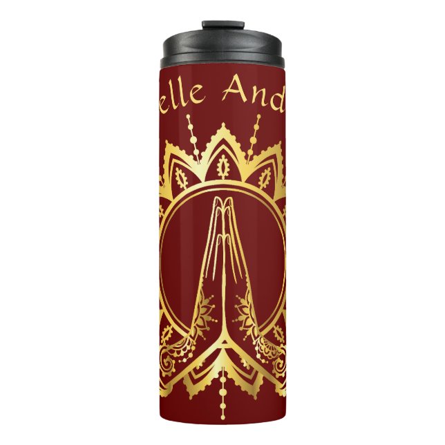 Namaste Hands Bouteille d'eau de voyage (Devant)