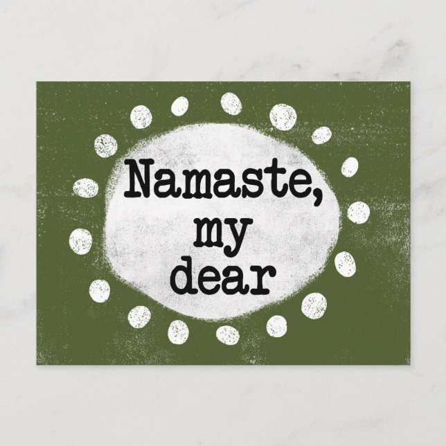 Namaste Mon Cher - Carte Postale Verte (Devant)