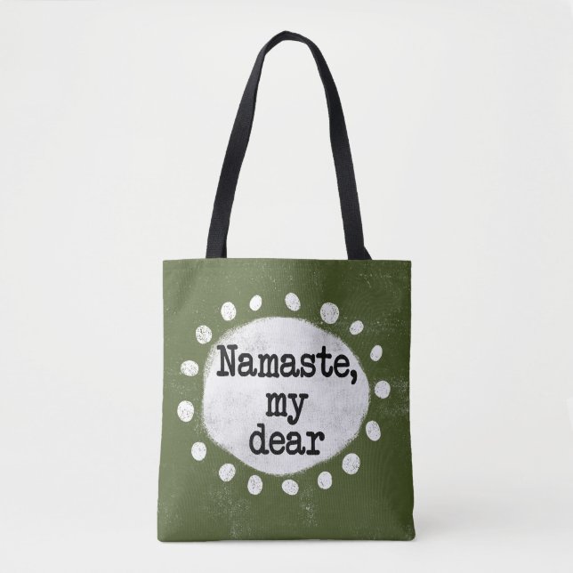 Namaste My Cher - Sac fourre-tout Vert (Devant)