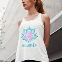 Namaste Pastel Vibes Lotus Fleur Yoga Débardeur