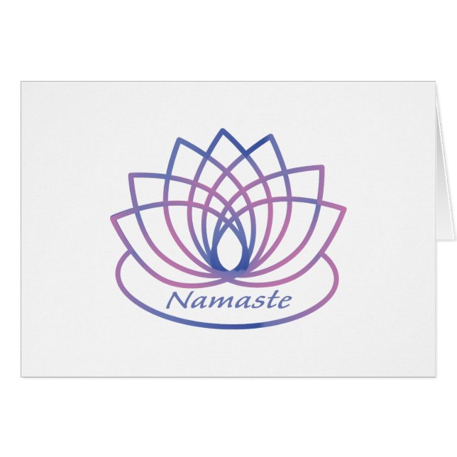 Namaste Purple et Pink Lotus Flower (Devant Horizontal)