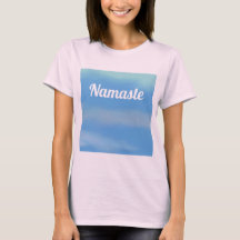Namaste Serene ciel blanc T-shirt