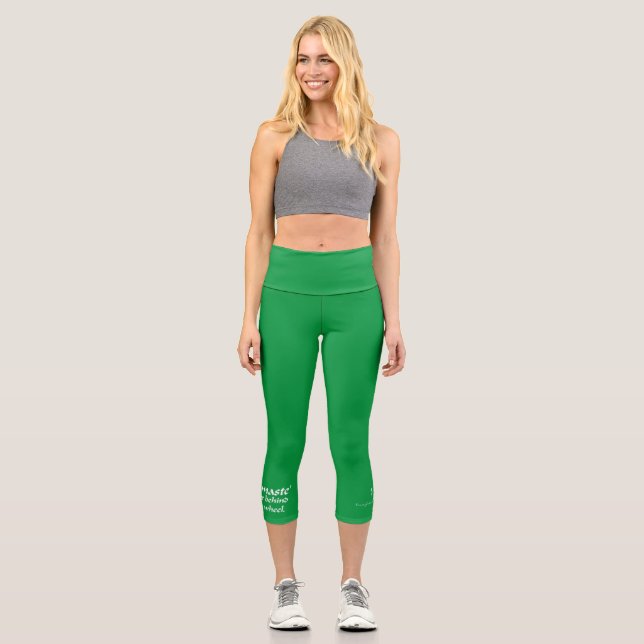 Namaste Sober Conduit Green Capri Leggings (Recto)