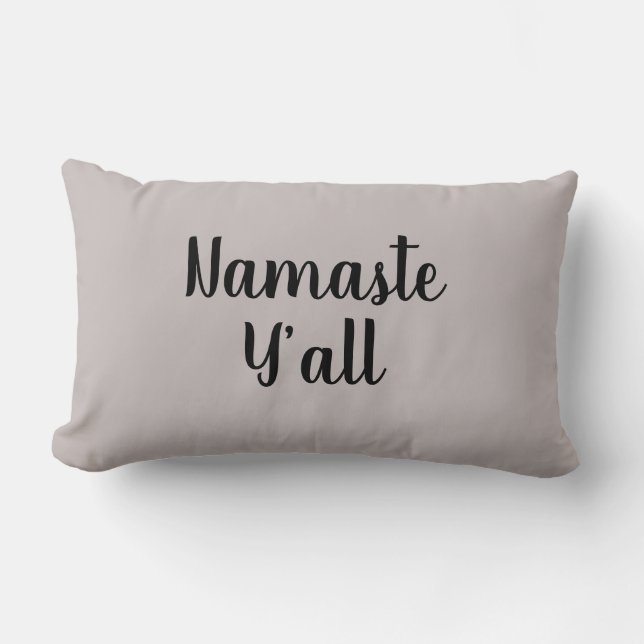 Namaste Yall Script Yoga Coussin (Recto)