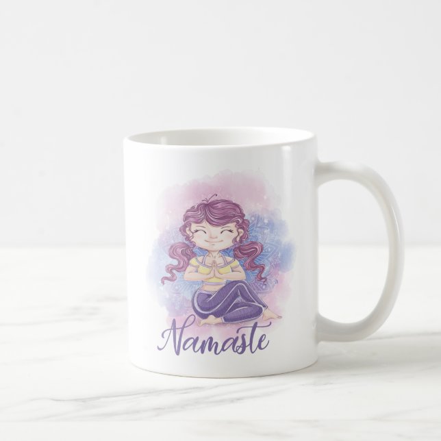 Namaste Yoga Girl Mug (Droite)