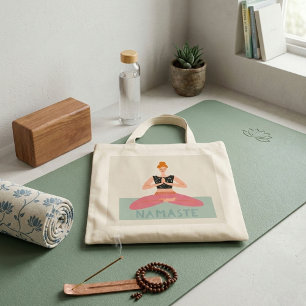 Namaste Yoga Illustration Sac fourre-tout mignon