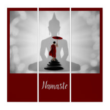 Namaste Zen Bouddha Monk Yoga Balance Spirituelle